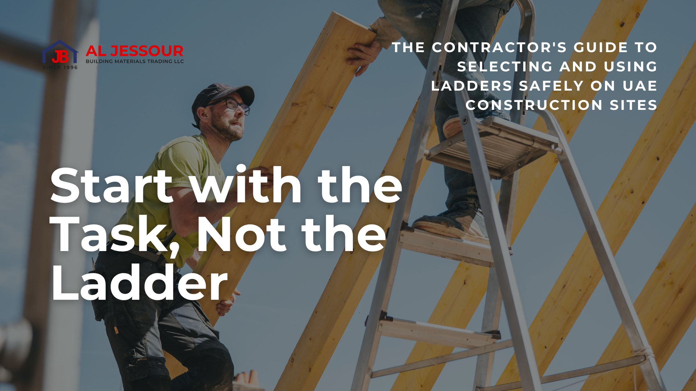 Falls from height are among the leading causes of serious injury on UAE construction and fit-out sites. In the majority of incidents, the root cause is not carelessness — it is the wrong ladder for the task, used at the wrong angle, on the wrong surface, or rated for the wrong load. Al Jessour stocks a comprehensive range of professional ladders for construction, fit-out, and industrial use. This guide gives site engineers, HSE officers, and procurement managers the knowledge to select the right ladder for every job — and the compliance context to ensure purchases meet UAE regulatory requirements.